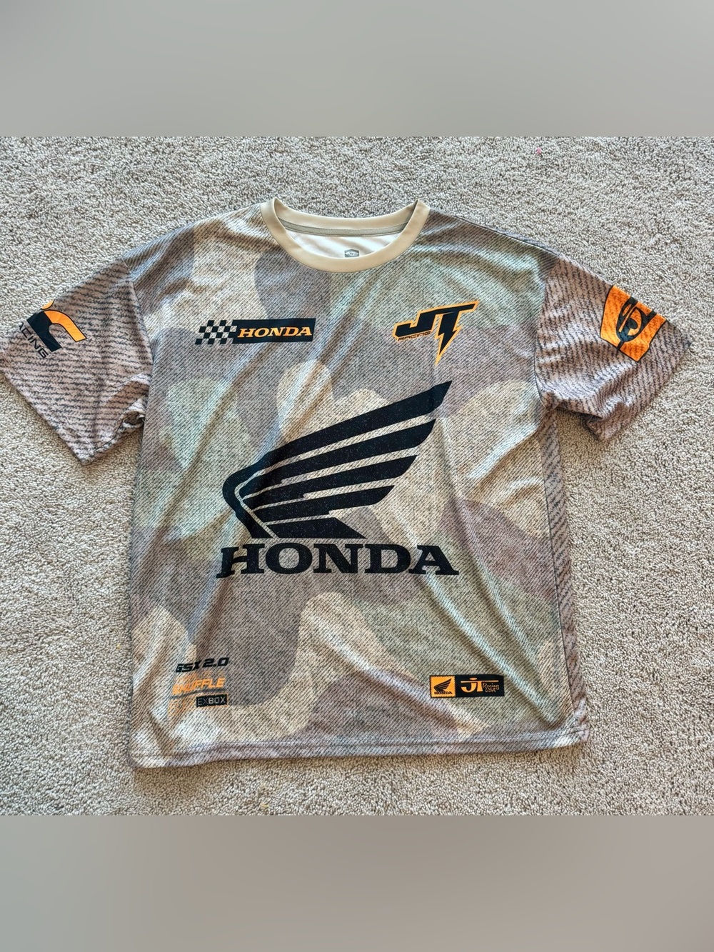 Honda JT Sports GSX 2.0 Hyperlite Shuffle Men’s Lg Jersey. Camo Pattern. NWOT